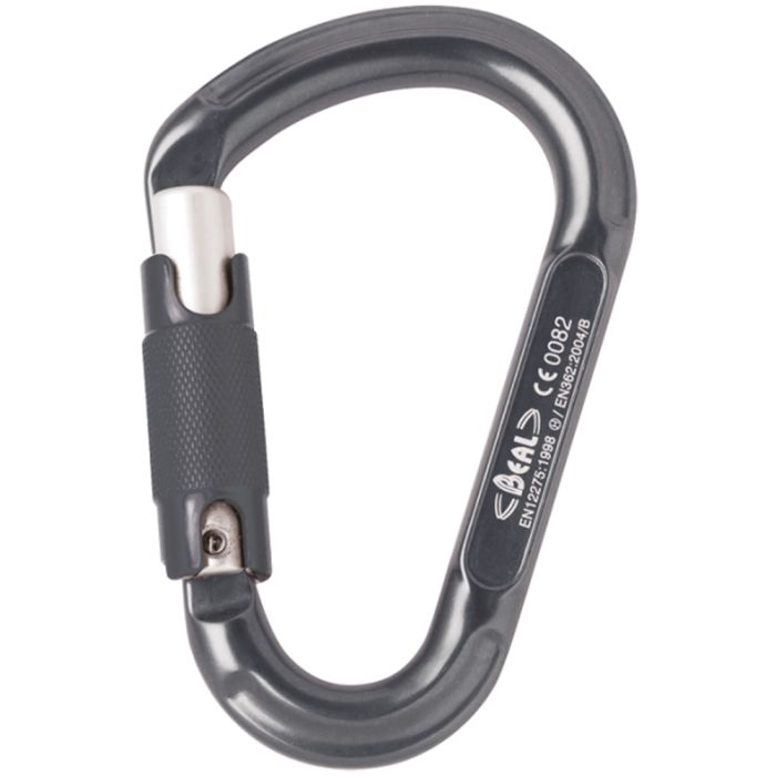 BEAL BE LOCK TRIPLE ACTION LOCKING CARABINER COLOR GRAY