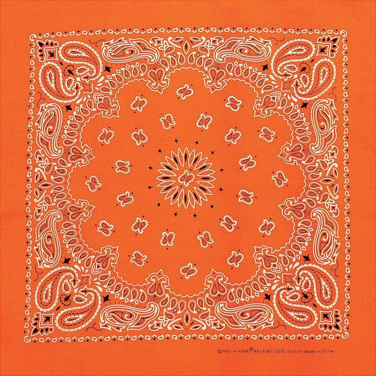 CAROLINA MANUF NEON PAISLEY BANDANA