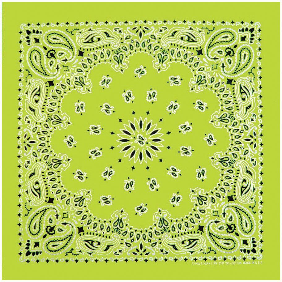 CAROLINA MANUF NEON PAISLEY BANDANA