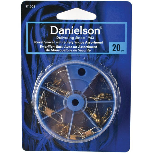 DANIELSON SWIVEL SNAP BRASS DIAL BOX ASSORTED SIZES