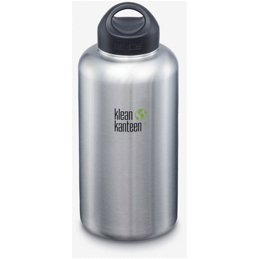 KLEAN KANTEEN WIDE 64 OZ BRUSHED STAINLESS W/ LOOP CAP