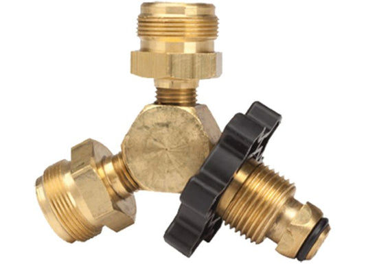 MR. HEATER PROPANE Y MALE ADAPTER WITH HANDWHEEL