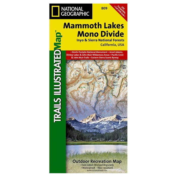 NATIONAL GEOGRAPHIC MAMMOTH LAKES & MONO DIVIDE No.809