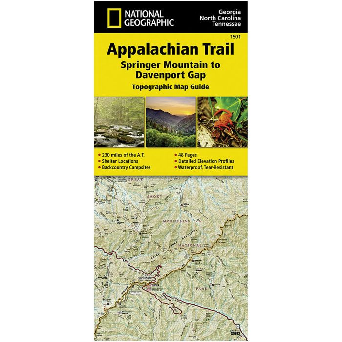 NATIONAL GEOGRAPHIC APPALACHIAN TRAIL: SPRINGER MOUNTAIN TO DAVENPORT GAP No.1501