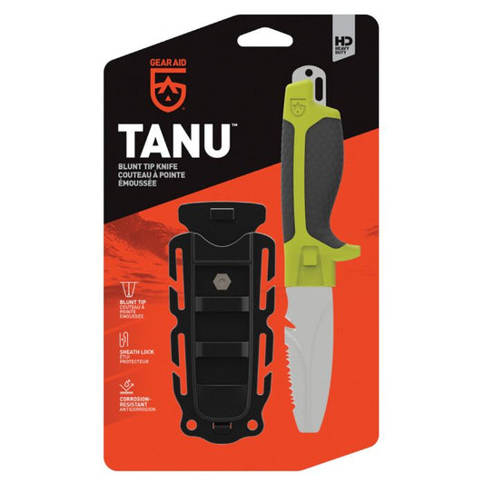 GEAR AID TANU BLUNT TIP KNIFE, NAV GREEN