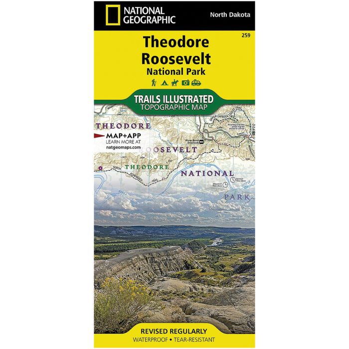 NATIONAL GEOGRAPHIC THEODORE ROOSEVELT NATIONAL PARK MAP