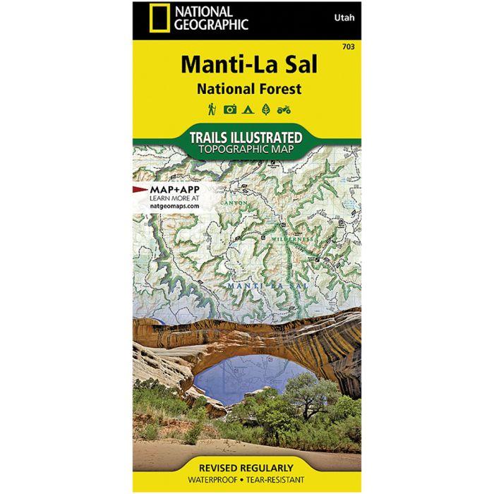 NATIONAL GEOGRAPHIC MANTI-LA SAL NATIONAL FOREST MAP