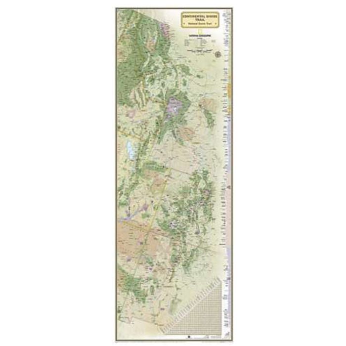 NATIONAL GEOGRAPHIC CONTINENTAL DIVIDE TRAIL MAP IN GIFT BOX