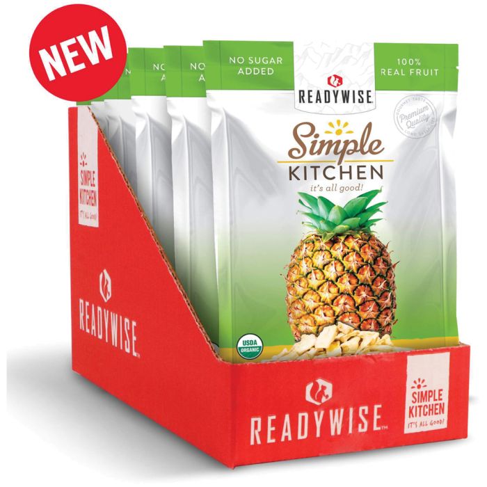 READYWISE ORGANIC FREEZE DRIED PINEAPPLES