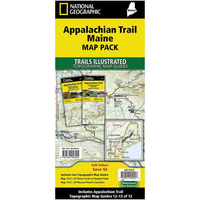 NATIONAL GEOGRAPHIC APPALACHIAN TRAIL MAINE MAP PACK