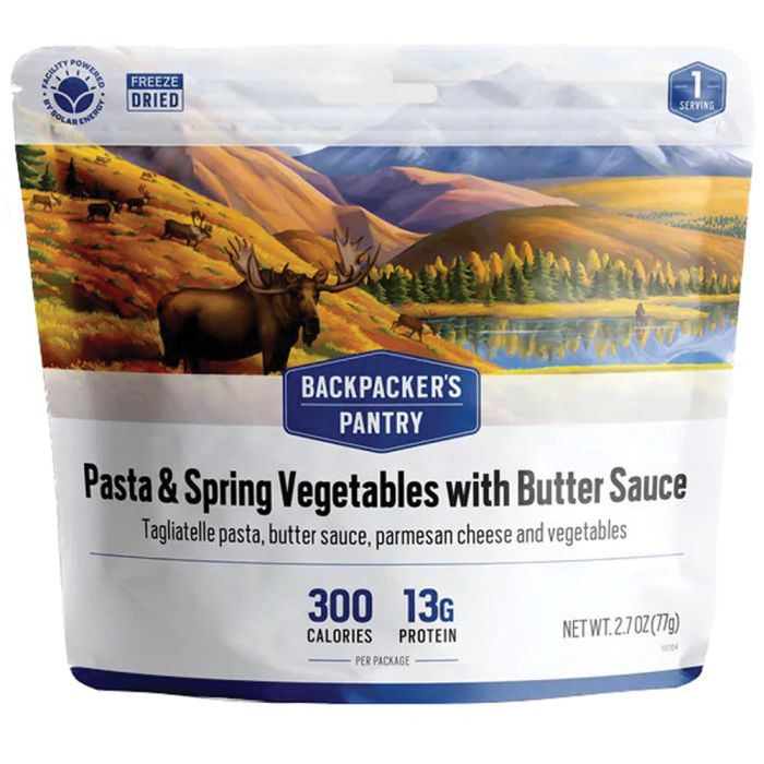 BACKPACKERS PANTRY PASTA & SPRING VEGETABLES WITH  BUTTER SAUCE 1P