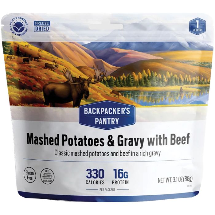 BACKPACKERS PANTRY MASHED POTATOES & GRAVY WITH BEEF 1P