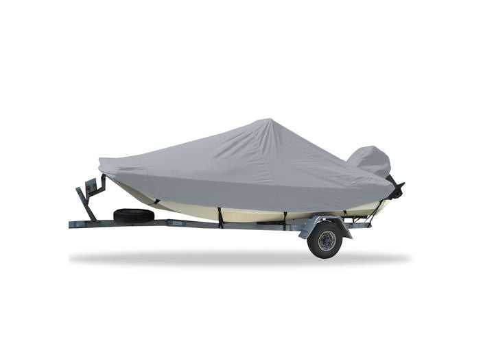 Carver Boat Covers BOAT COVER CENTER CONSOLE BAY STYLE O/B 18 ;MIST GRAY