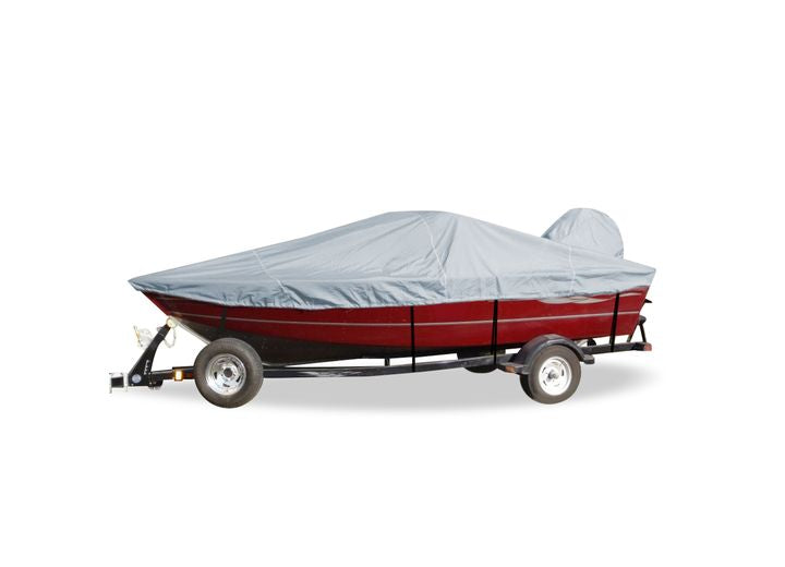 Carver Boat Covers BOAT COVER VHULL ALUMINUM FISHING W/WALK THRU WINDSHIELD O/B 17 ;W/WALK THRU WINDSHIELD ;SLATE GRAY