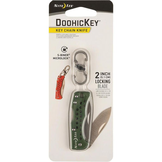 NITE IZE DOOHICKEY KEY CHAIN KNIFE-OLIVE