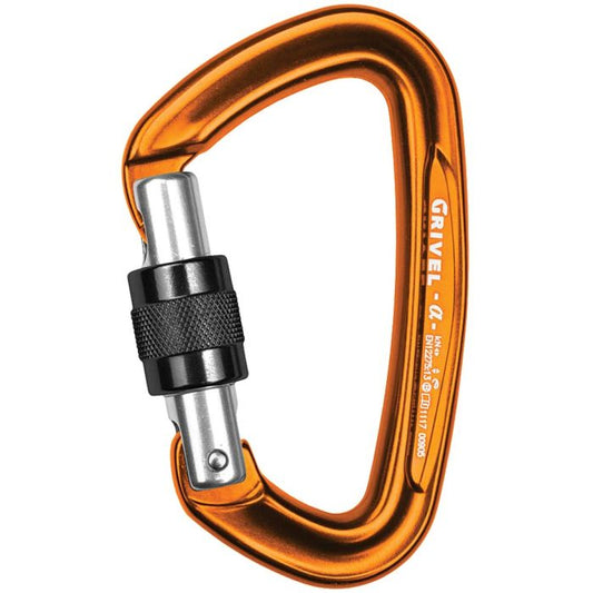 GRIVEL ALPHA K1N SCREW GATE CARABINER ANODIZED GOLD