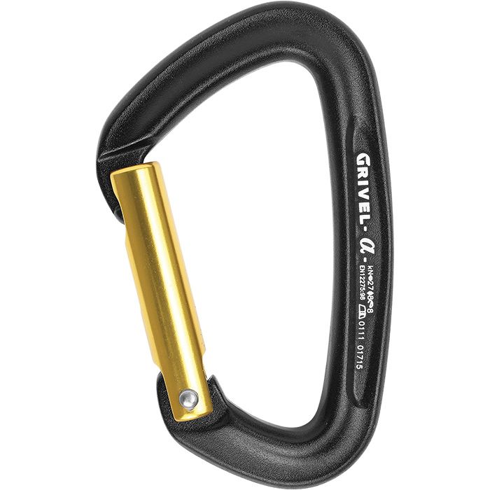 GRIVEL ALPHA STRAIGHT CARABINER ANODIZED