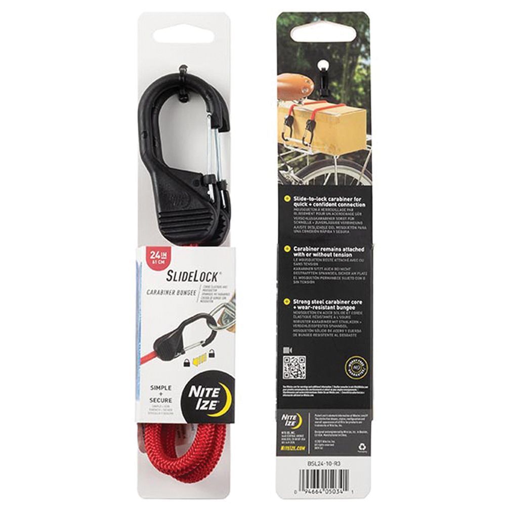 NITE IZE SLIDELOCK CARABINER BUNGEE