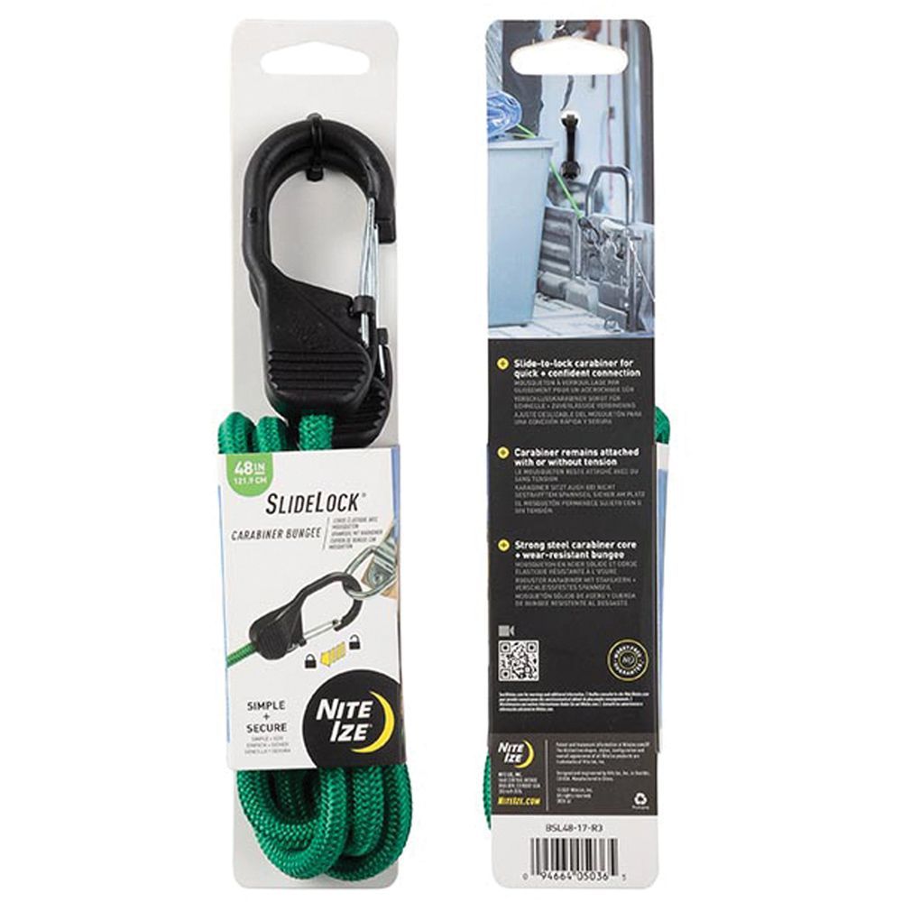 NITE IZE SLIDELOCK CARABINER BUNGEE