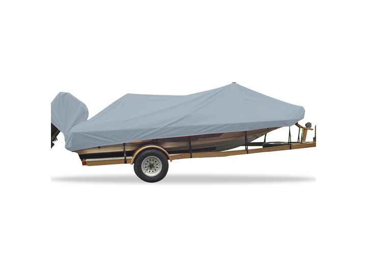 Carver Boat Covers BOAT COVER WIDE BASS O/B 20 ;W/PEDESTAL SEATS DOWN ;MIST GRAY