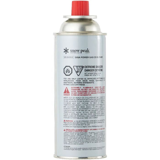 SNOW PEAK GIGAPOWER BUTANE NOZZLE FUEL CANISTER - 250G