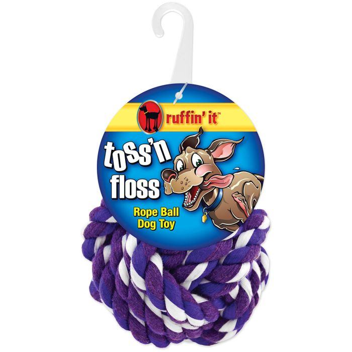 RUFFIN IT TOSS 'N FLOSS ROPE BALL