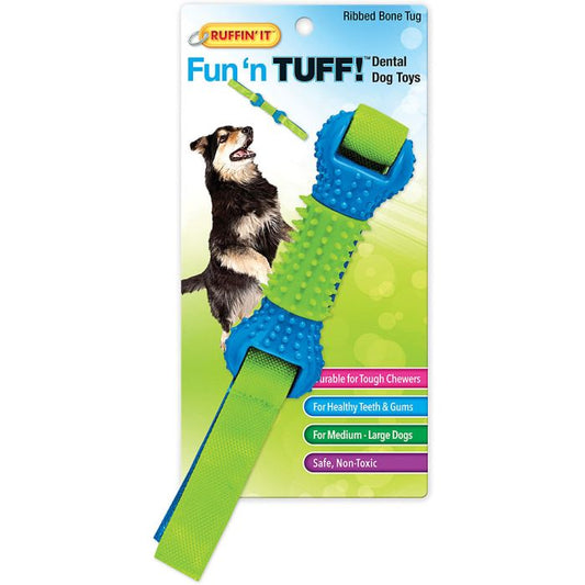 RUFFIN IT FUN 'N TUFF  RIBBED TUG BONE