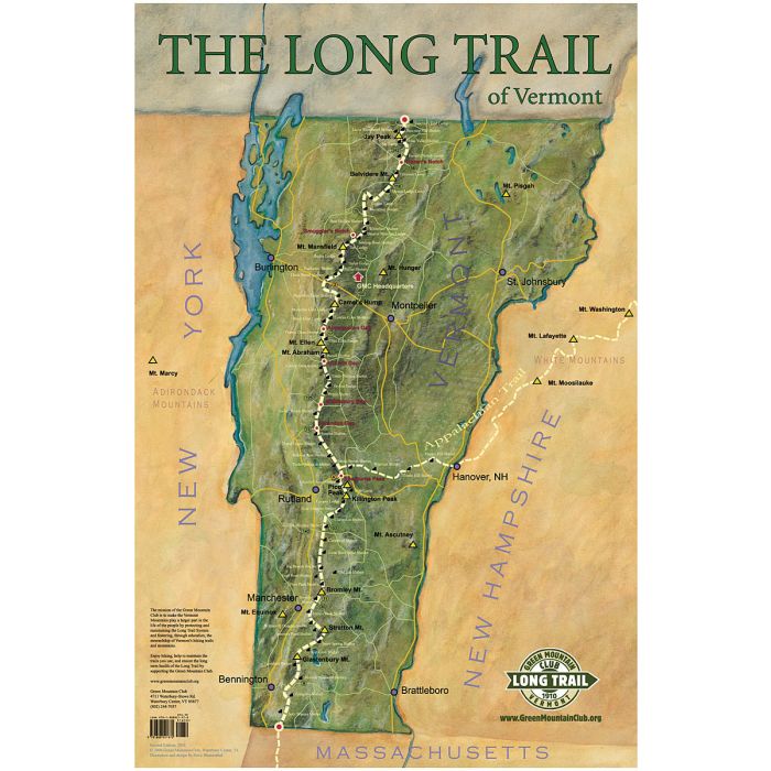GREEN MOUNTAIN CLUB THE LONG TRAIL OF VERMONT