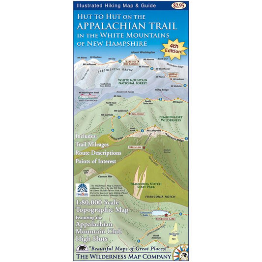 WILDERNESS MAP CO HUT TO HUT ON THE APPALACHIAN TRAIL: In the White Mountains of New Hampshire