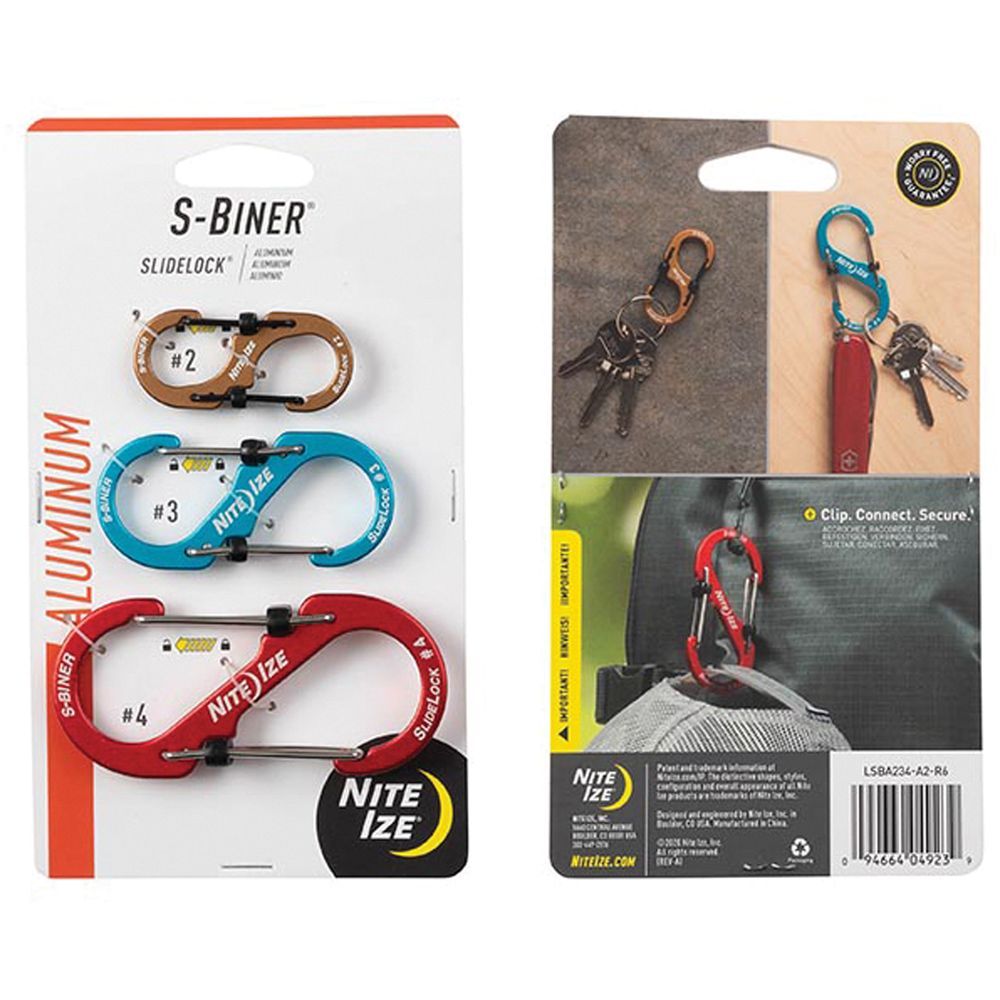 NITE IZE S-BINER SLIDELOCK ALUMINUM