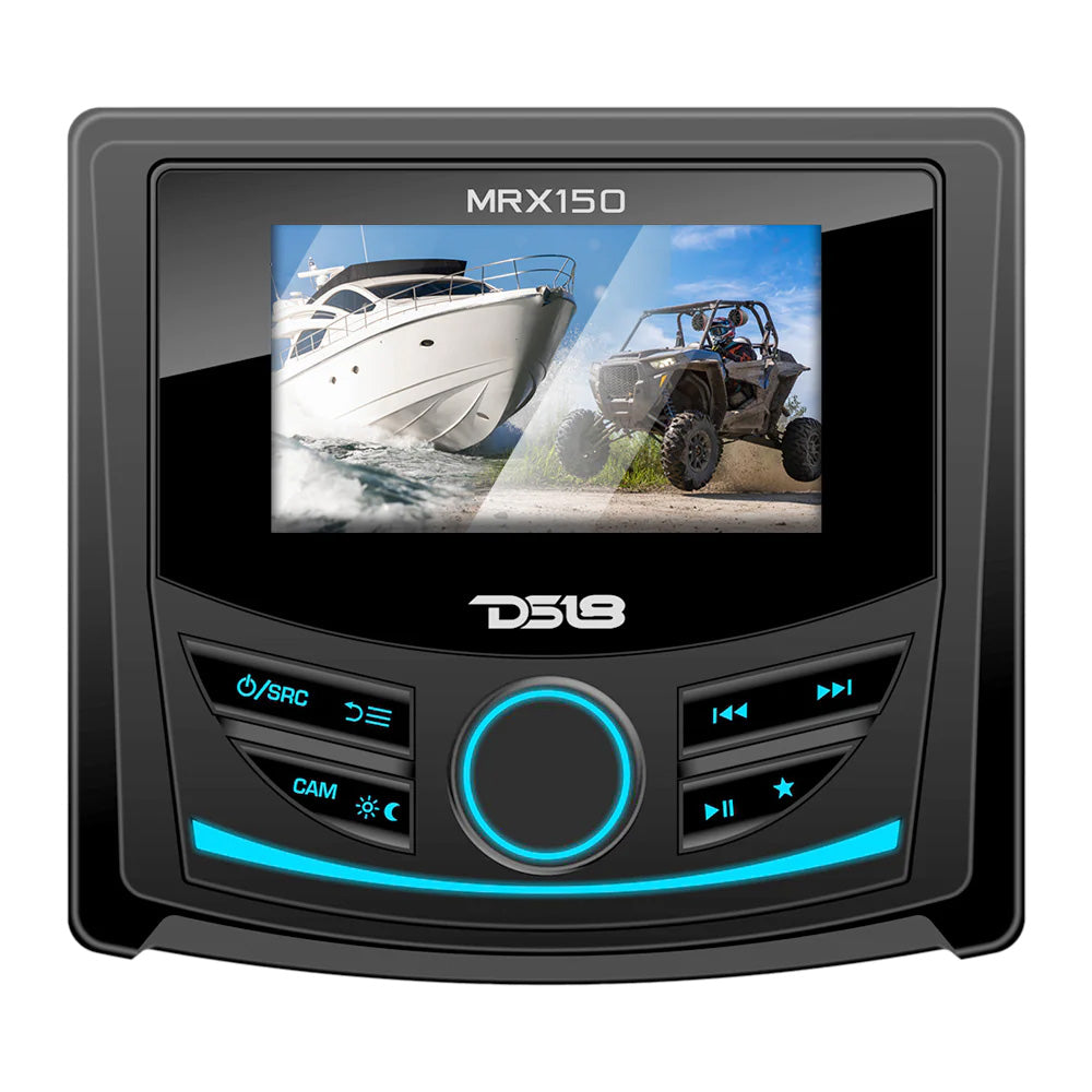 DS18 MRX150 2 Zone Marine  Powersports Head Unit w/3" Color TFT Display  Bluetooth - 4 x 40W [MRX150]