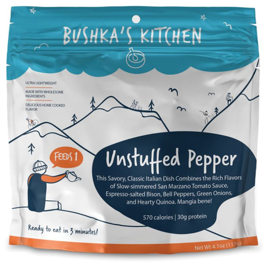 BUSHKAS KITCHEN UNSTUFFED PEPPER WITH GROUND BISON