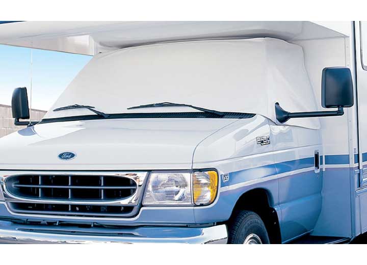 ADCO 96-C FORD RV MINI WINDSHIELD COVER W/ MIRROR CUT-OUTS WHITE 6 PER CARTON