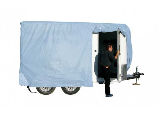 ADCO AQUASHED HORSE TRAILER COVER, 16 FT 1 IN - 18 FT, POLYPROPYLENE SIDES W/ ZIPPER