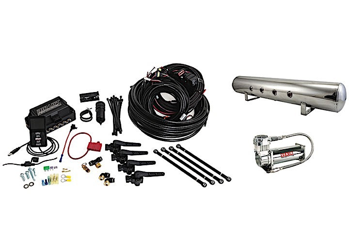 Air Lift Company AIR LIFT PERFORMANCE 3H(1/4IN AIR LINE,5 GAL LIGHTWEIGHT POLISHED ALUM TANK,VIAI
