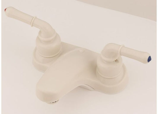 American Brass 4IN PLSTC LAV W/ LVR HDLS BISC