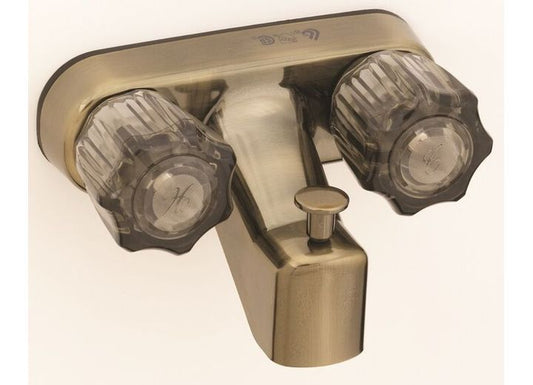 American Brass 4IN T/S DIV W/ SMK HDLS ANTQ BRS