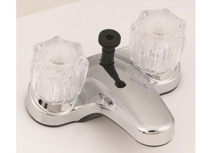 American Brass 4IN LAV DIV W/ CRY HDLS CHRM