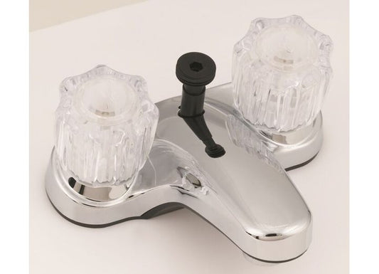 American Brass 4IN LAV DIV W/ CRY HDLS CHRM