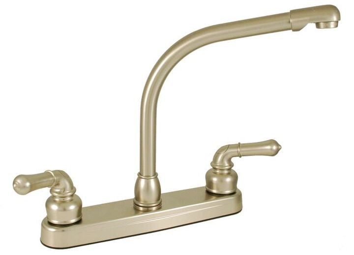 American Brass 8IN PLSTC KIT HI-RISE SPT W/ LVR HDLS NKL