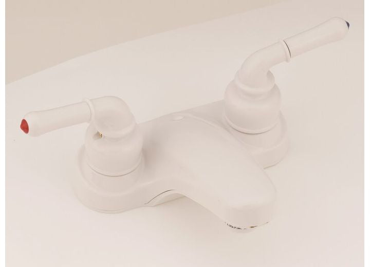 American Brass 4IN PLSTC LAV W/ LVR HDLS WHT