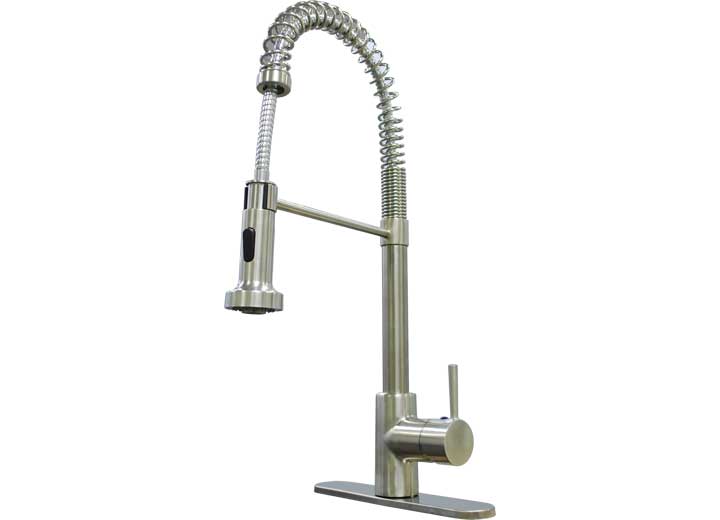 American Brass METAL COILED SPRING FAUCET, HAMMER STYLE - SINGLE, BRUSHED NICKEL