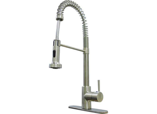 American Brass METAL COILED SPRING FAUCET, HAMMER STYLE - SINGLE, BRUSHED NICKEL