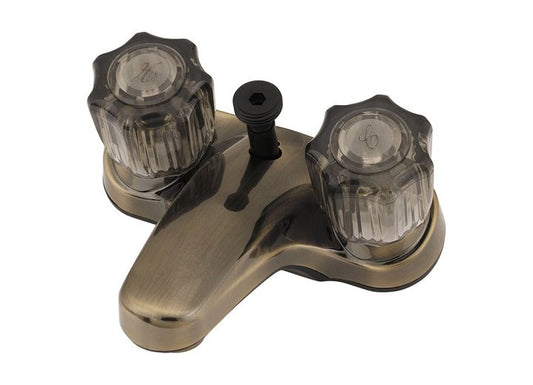 American Brass 4IN LAV DIV W/ SMK HDLS ANTQ BRS