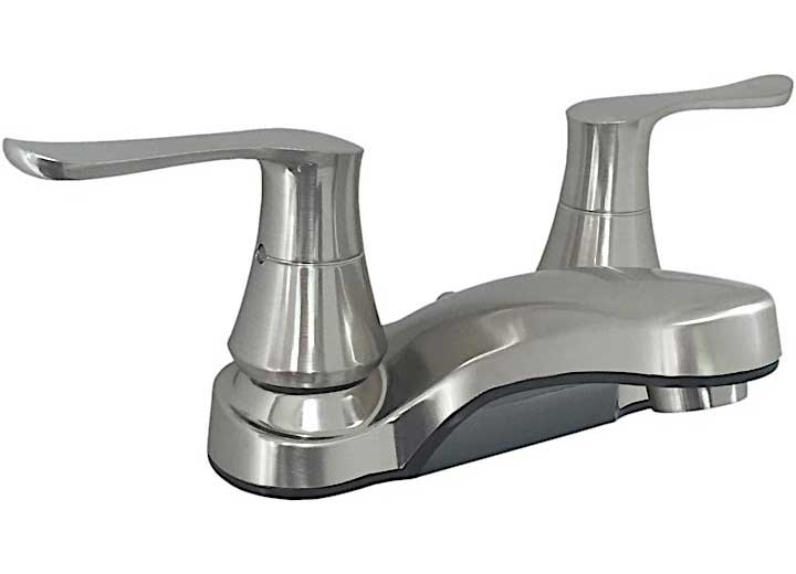 American Brass 4IN 2-HDL LAVATORY W/ SOLID SABER HANDLES, BRUSHED NICKEL FINISH (WITH 2.2GPM AERATOR)