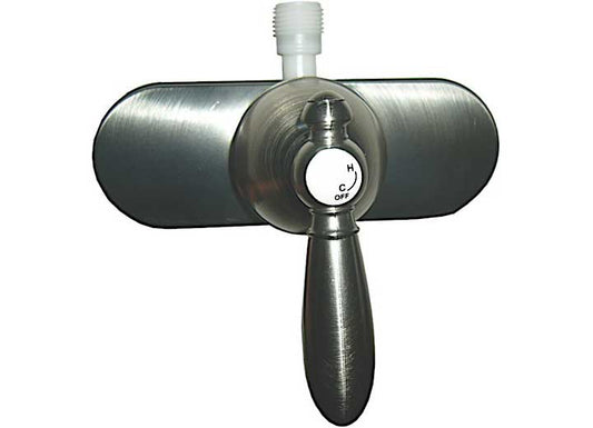 American Brass 4IN SINGLE LEVER, SHOWER VALVE W/ DECORATIVE LEVER HDL & VAC BRK, BRUSHED NICKEL FINISH