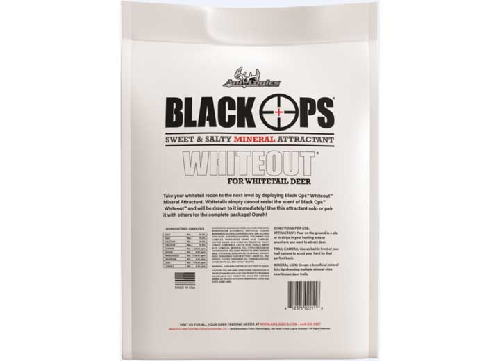 Ani-Logics Outdoors BLACK OPS WHITEOUT MINERAL ATTRACTANT (6.5LB)