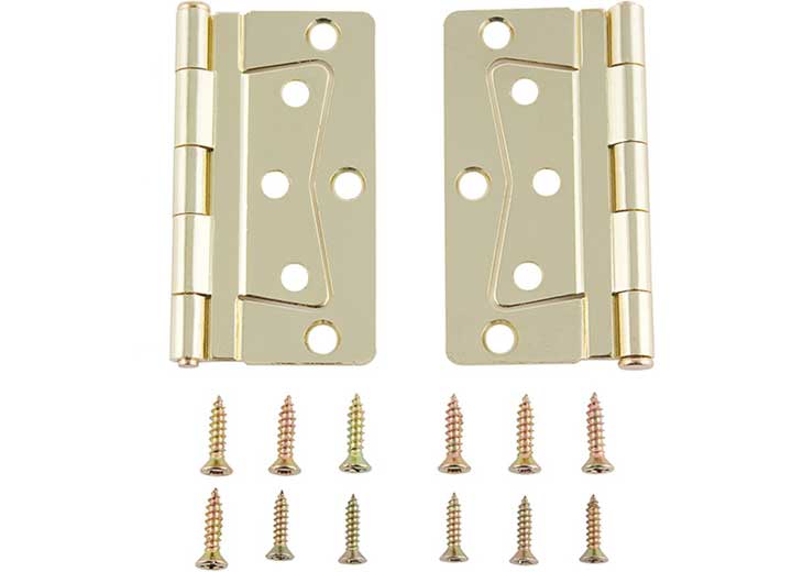 AP Products DELUXE NON-MORTISE HINGE - BRASS (2/CTN)