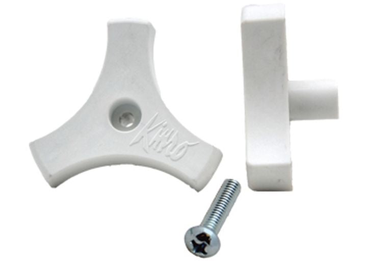 AP Products WINDOW KNOB SHORT 1" - WHITE W/SCREW 1/CTN