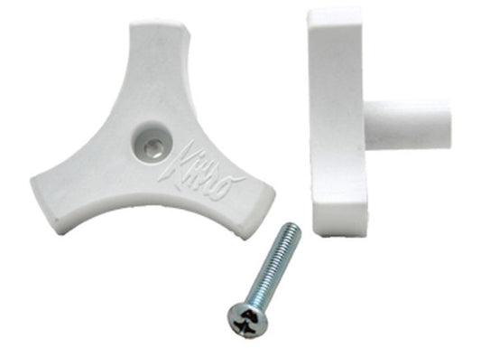 AP Products WINDOW KNOB LONG 2" W/SCREW - WHITE 1/CTN